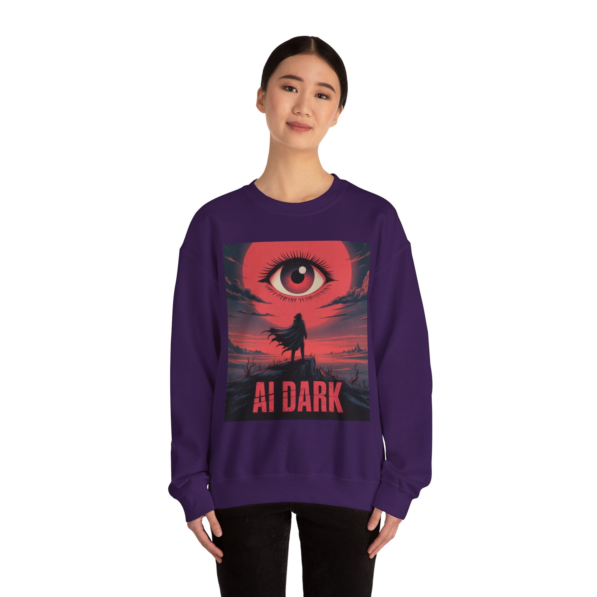 AI DARK “Shadow Protocol” Unisex Heavy Blend™ Crewneck Sweatshirt