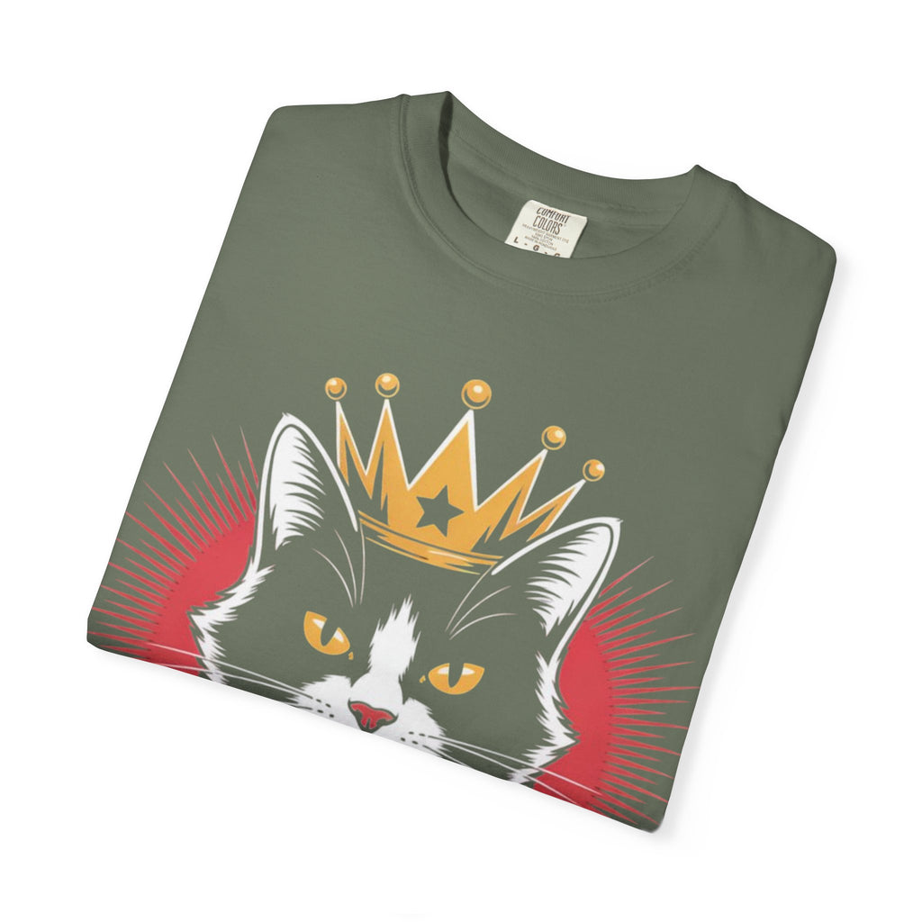 AI king ""Glitch Monarch"" Garment-Dyed T-shirt (Men)
