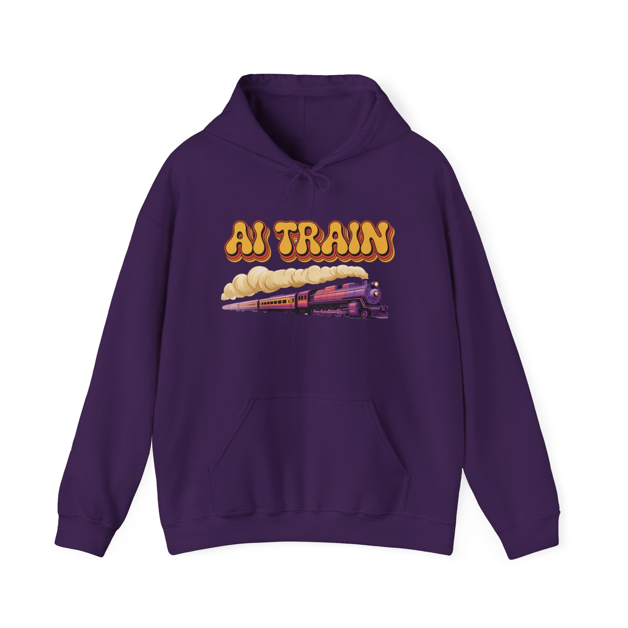 AI TRAIN  "Quantum Rail System" Unisex Heavy Blend™ Hooded Sweatshirt