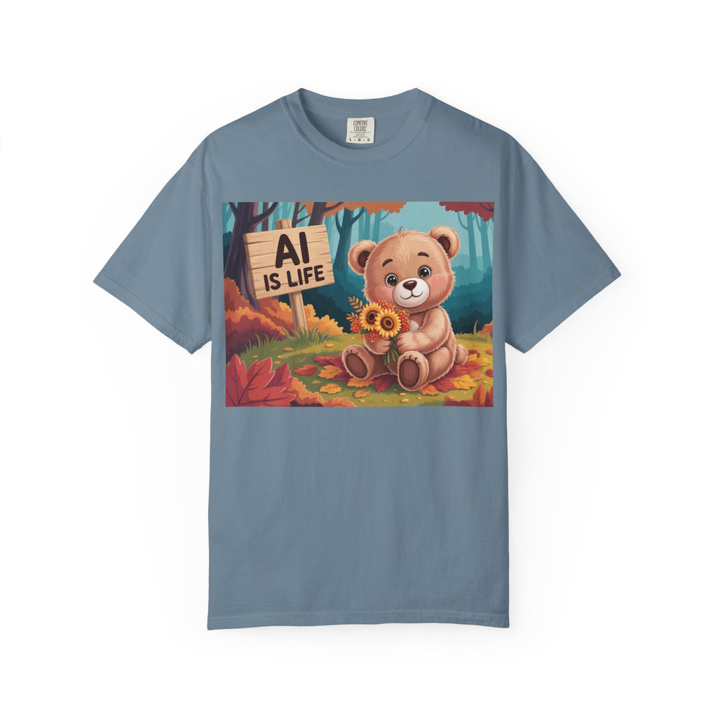 AI IS LIFE  " Cuddle Code "  Unisex Garment-Dyed T-shirt