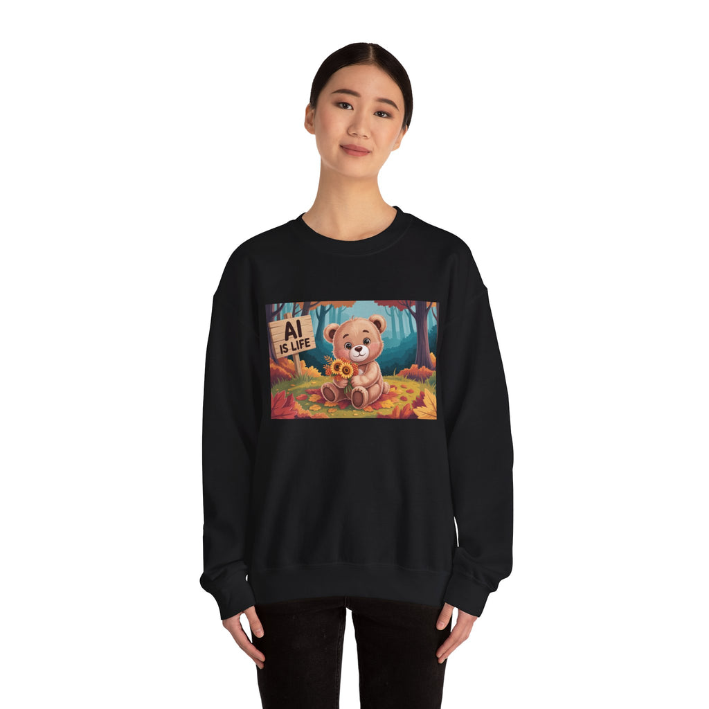 AI IS LIFE  " Cuddle Code "   Unisex Heavy Blend™ Crewneck Sweatshirt