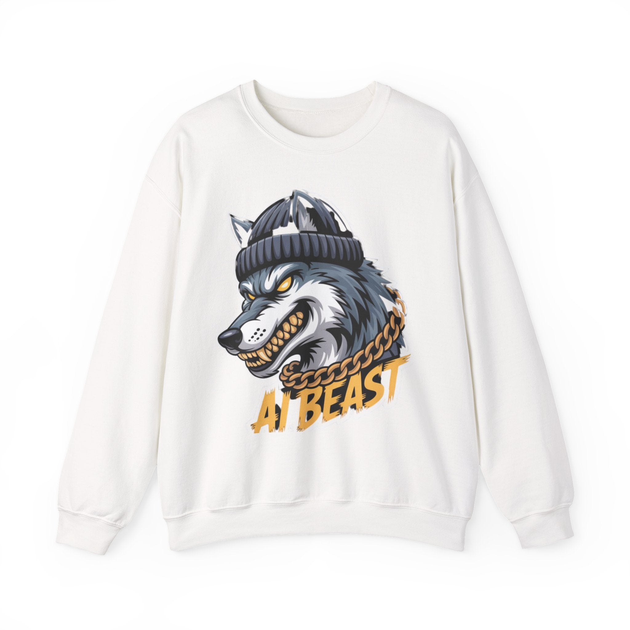 AI BEAST  "Wolf Byte Syndicate" Unisex Heavy Blend™ Crewneck Sweatshirt