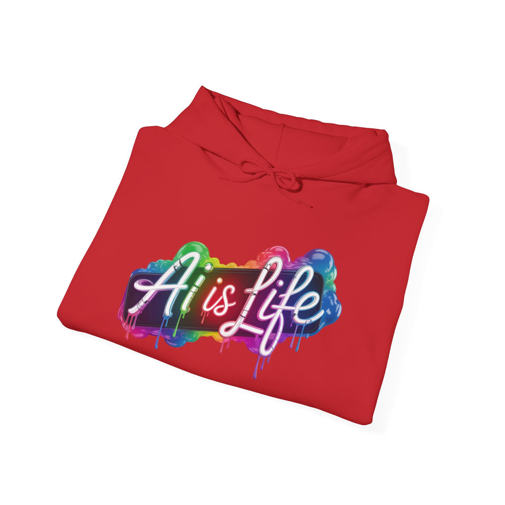 AI is LIFE  “PipeDream Intelligence” Unisex Heavy Blend™ Hooded Hoodie