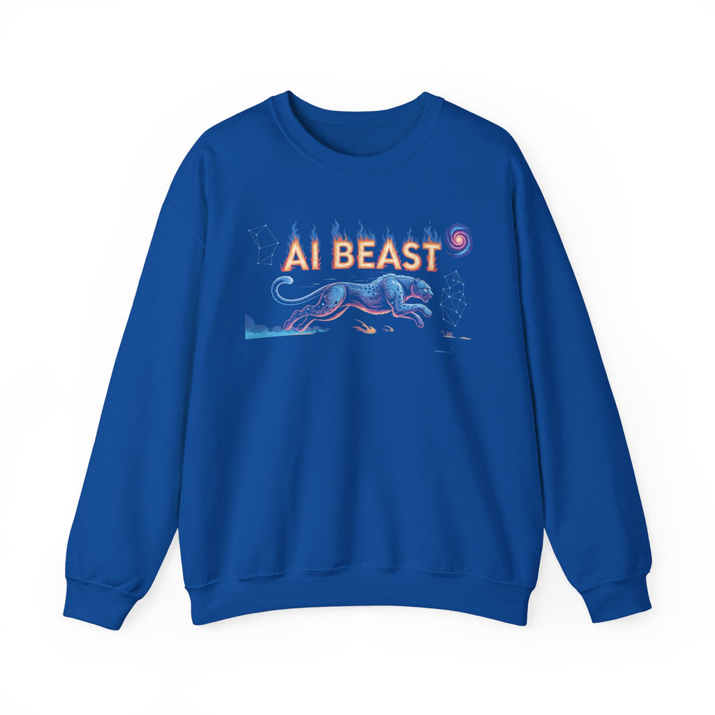 AI BEAST “Digital Predator” Unisex Heavy Blend™ Crewneck Sweatshirt