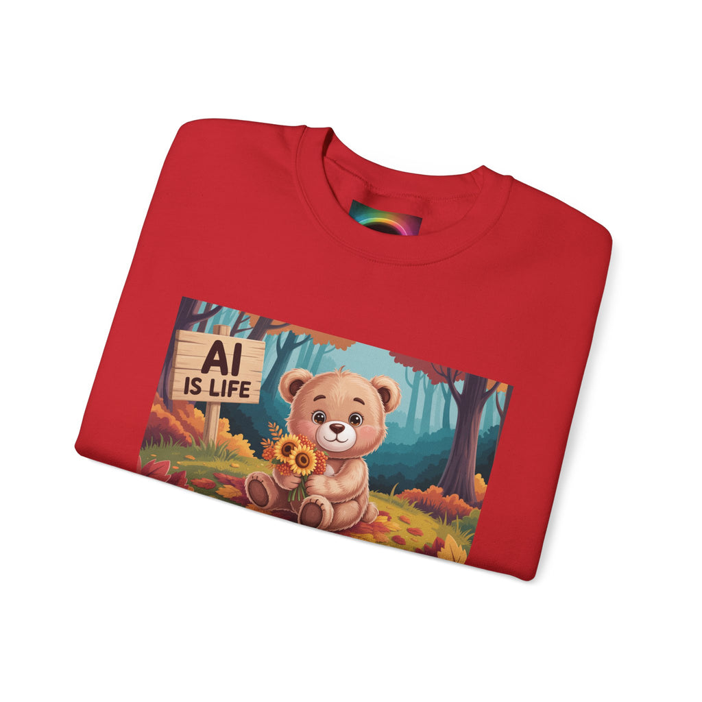 AI IS LIFE  " Cuddle Code "   Unisex Heavy Blend™ Crewneck Sweatshirt