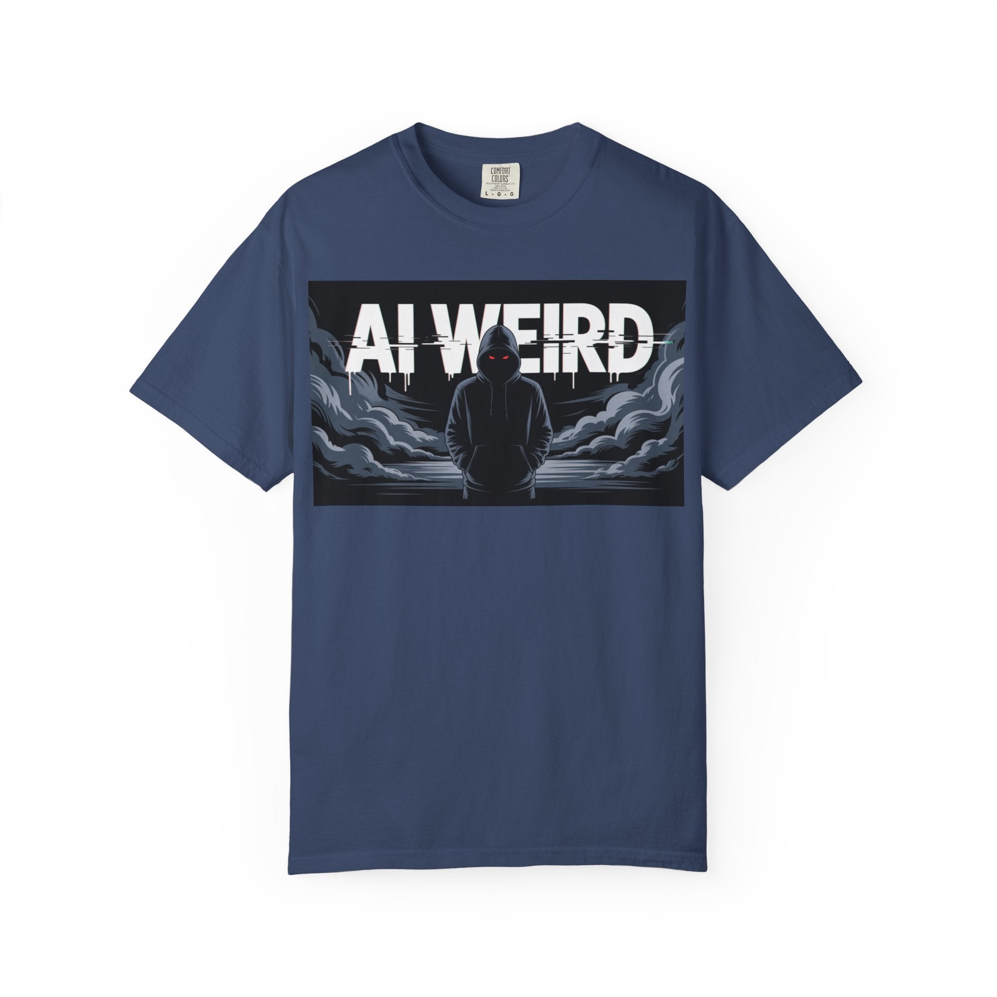 AI WEIRD – “DARK DATA ENTITY” Unisex Garment-Dyed T-shirt
