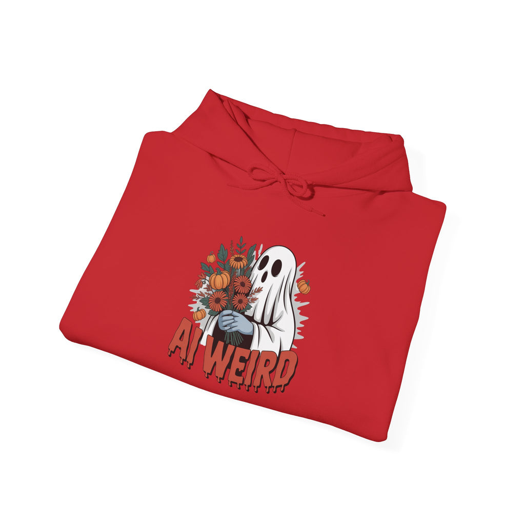 AI WEIRD  "Glitch Garden Ghost" Unisex Heavy Blend™ Hooded Sweatshirt