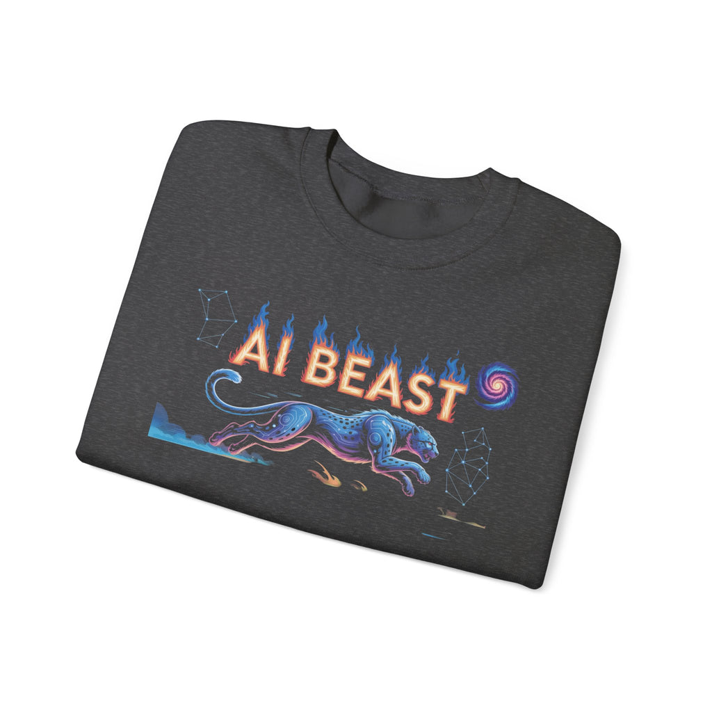 AI BEAST “Digital Predator” Unisex Heavy Blend™ Crewneck Sweatshirt