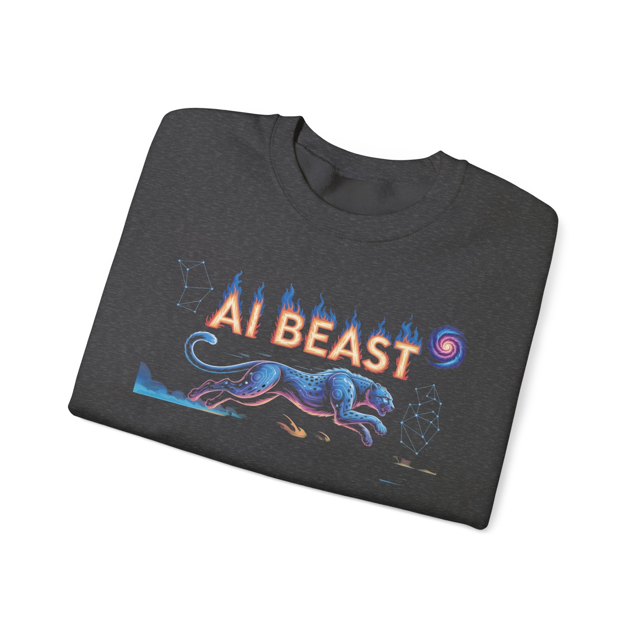 AI BEAST “Digital Predator” Unisex Heavy Blend™ Crewneck Sweatshirt