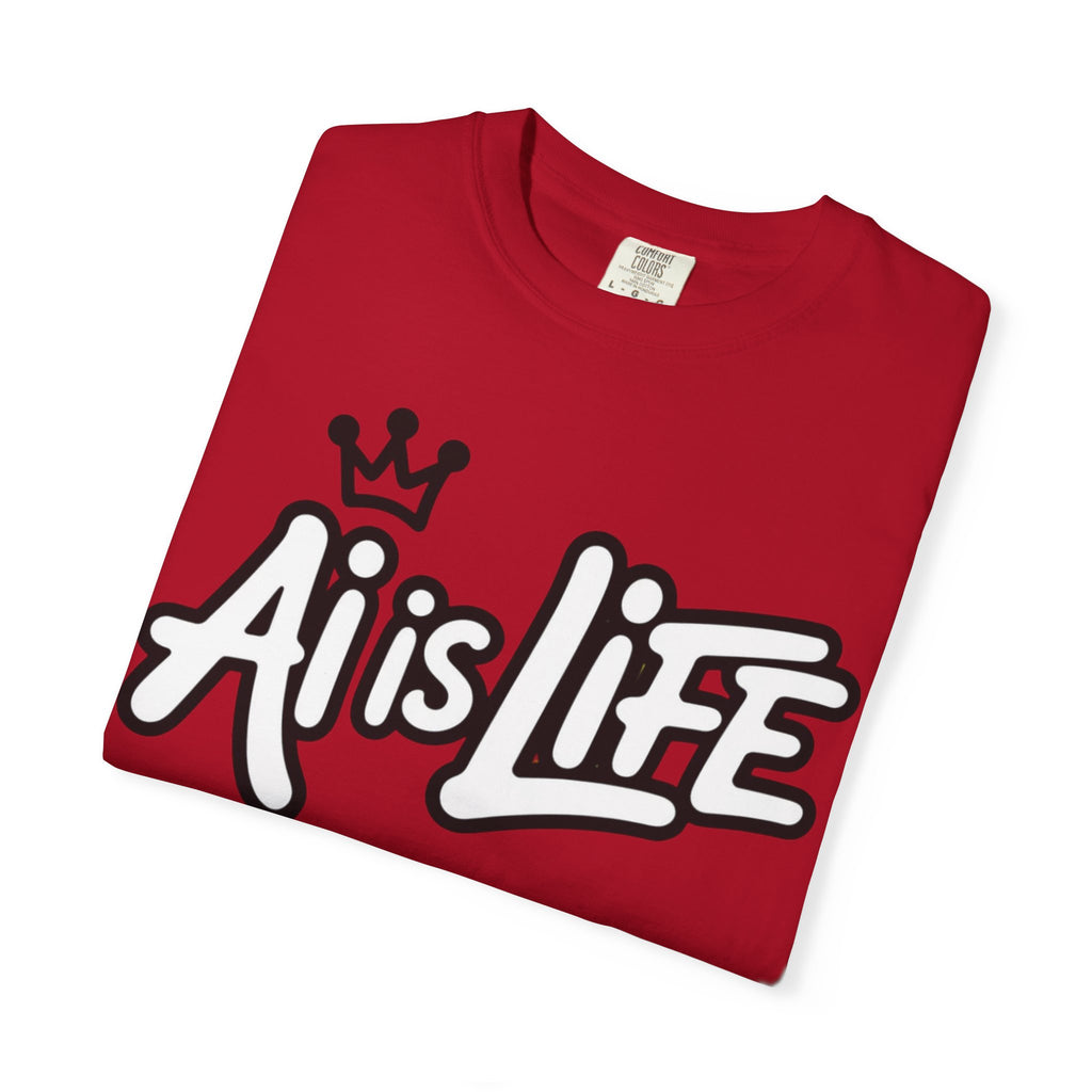 Ai is Life  "Crown Circuit" Unisex Garment-Dyed T-shirt