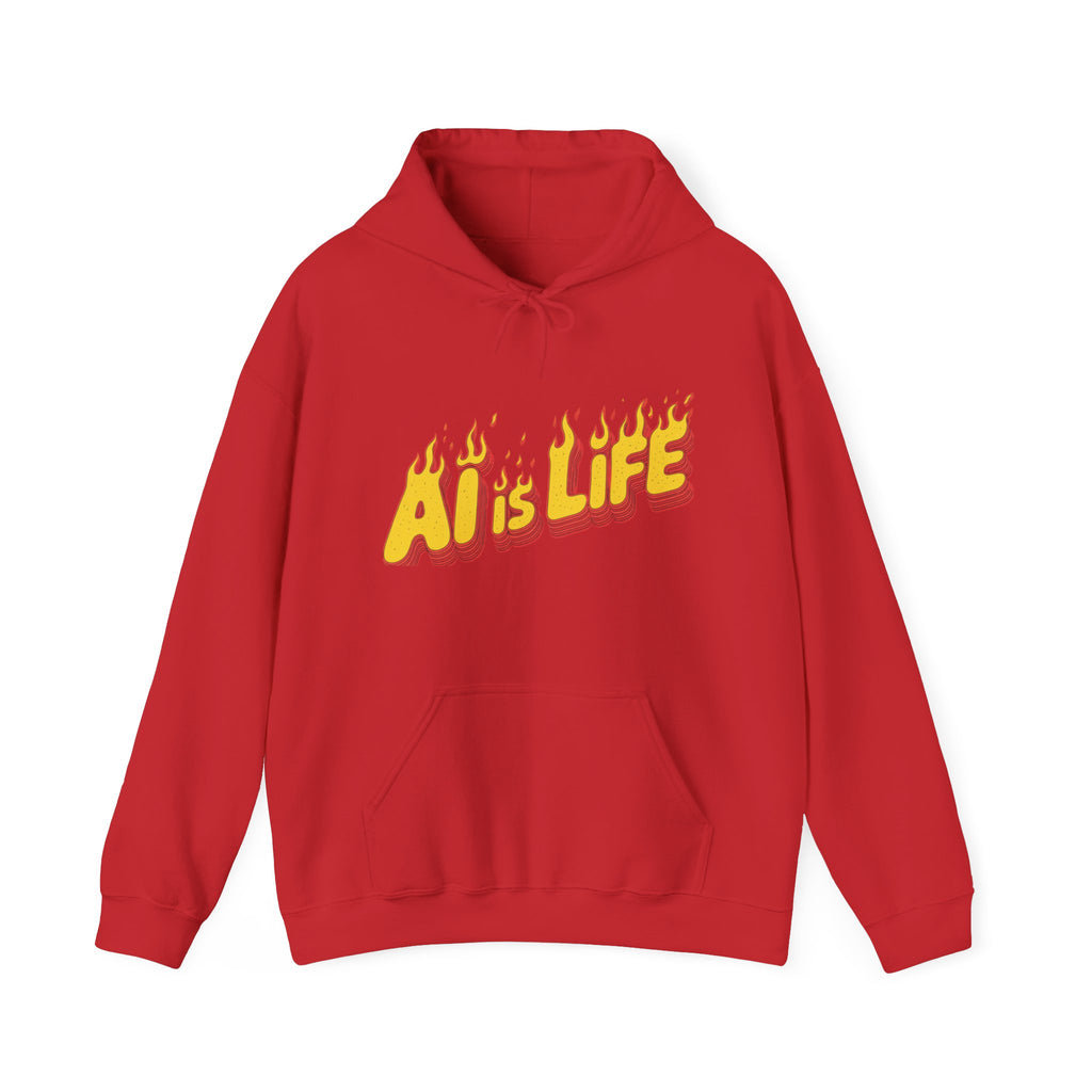 AI is LIFE “FLAME CODE” Unisex Heavy Blend™ Hooded Sweatshirt