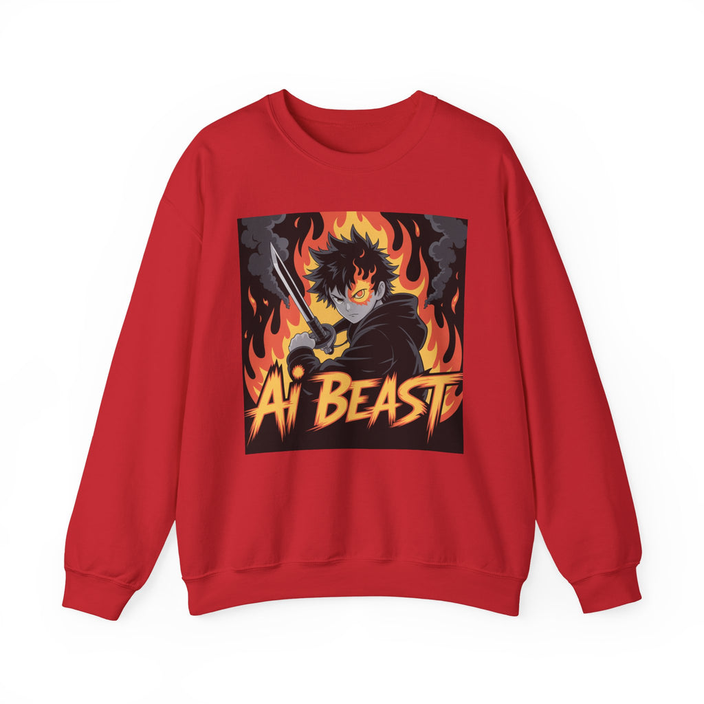 AI BEAST  "Warrior.exe"  Unisex Heavy Blend™ Crewneck Sweatshirt