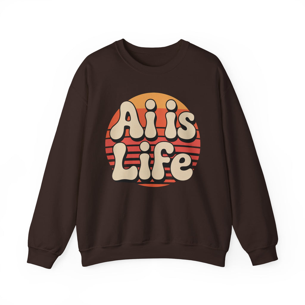 AI is Life "SUNSET CIRCUITRY" Unisex Heavy Blend™ Crewneck Sweatshirt