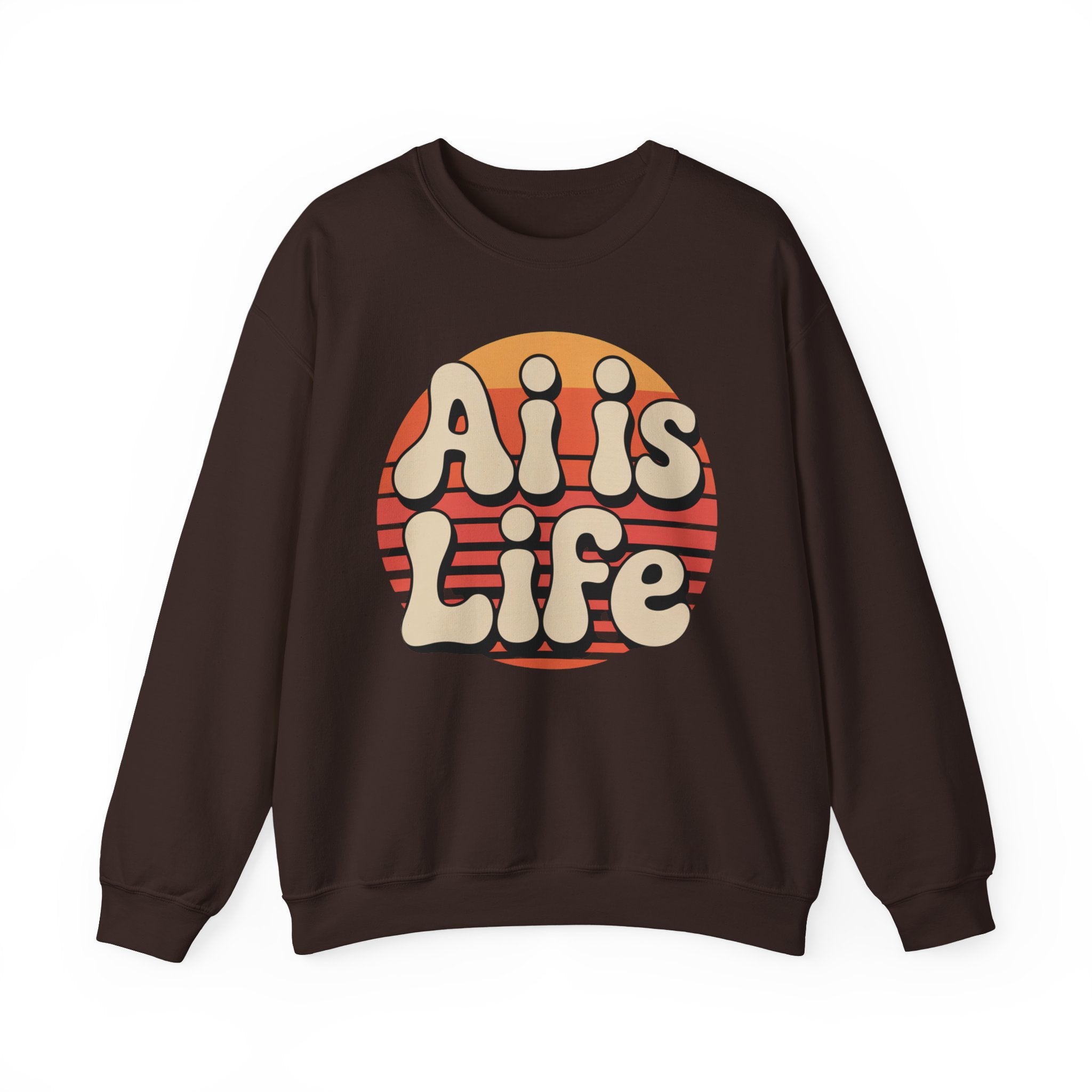 AI is Life "SUNSET CIRCUITRY" Unisex Heavy Blend™ Crewneck Sweatshirt