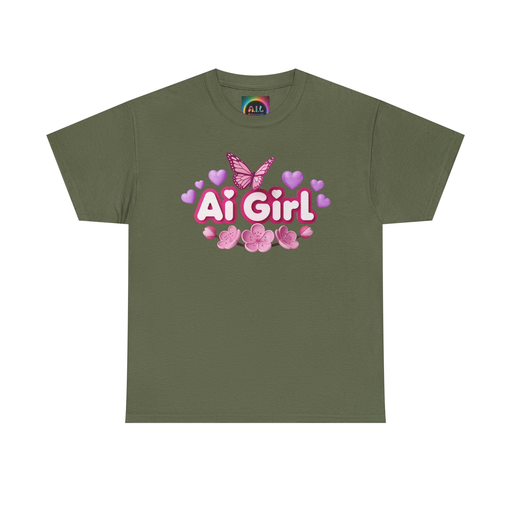 Ai Girl  "Cyber Cutie" Unisex Heavy Blend™ Crewneck T‑Shirt