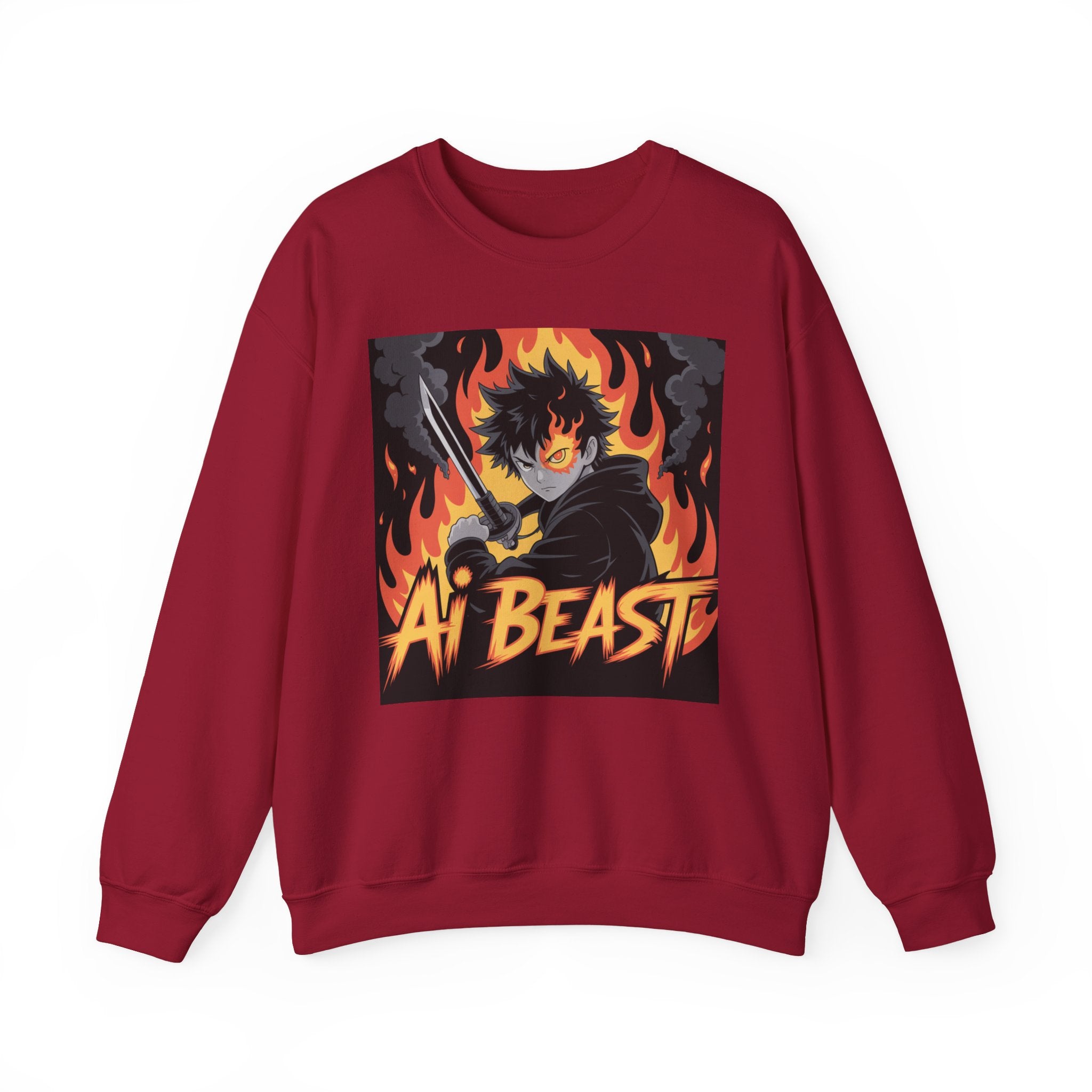 AI BEAST  "Warrior.exe"  Unisex Heavy Blend™ Crewneck Sweatshirt