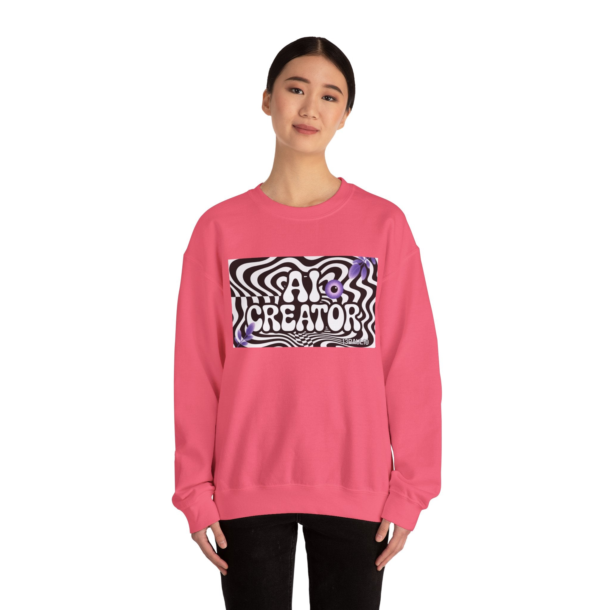 AI Creator  "Optic Loop" Unisex Heavy Blend™ Crewneck Sweatshirt