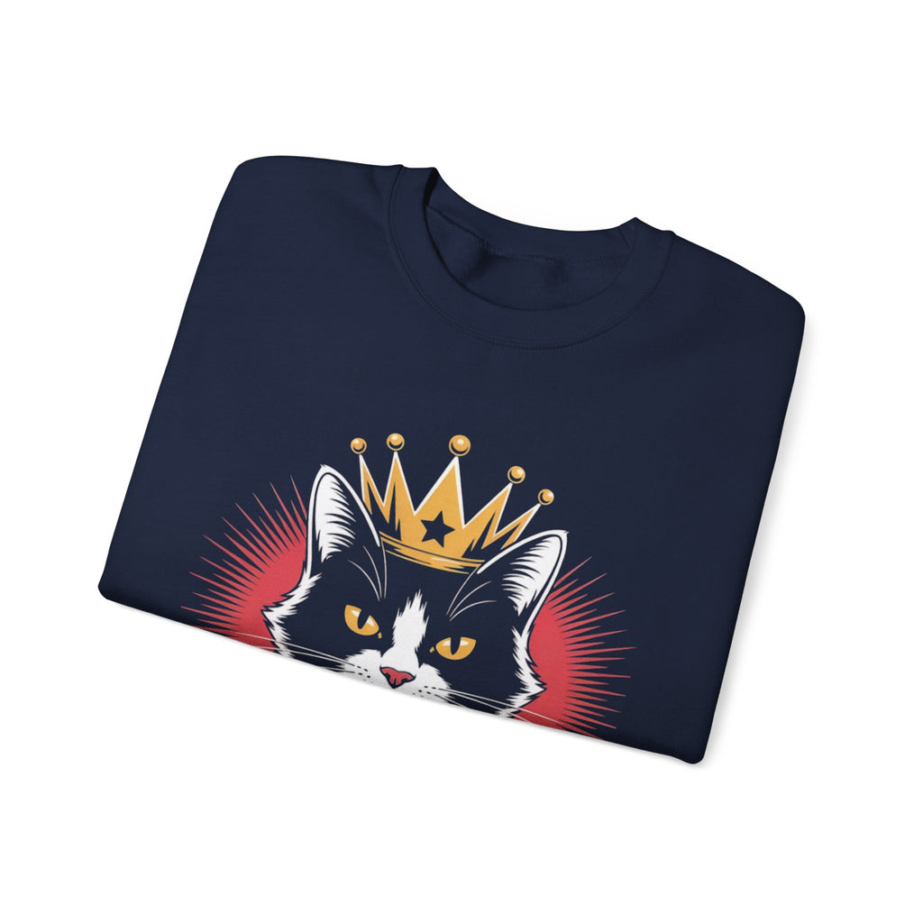 AI King  "Glitch Monarch" Unisex Heavy Blend™ Crewneck Sweatshirt