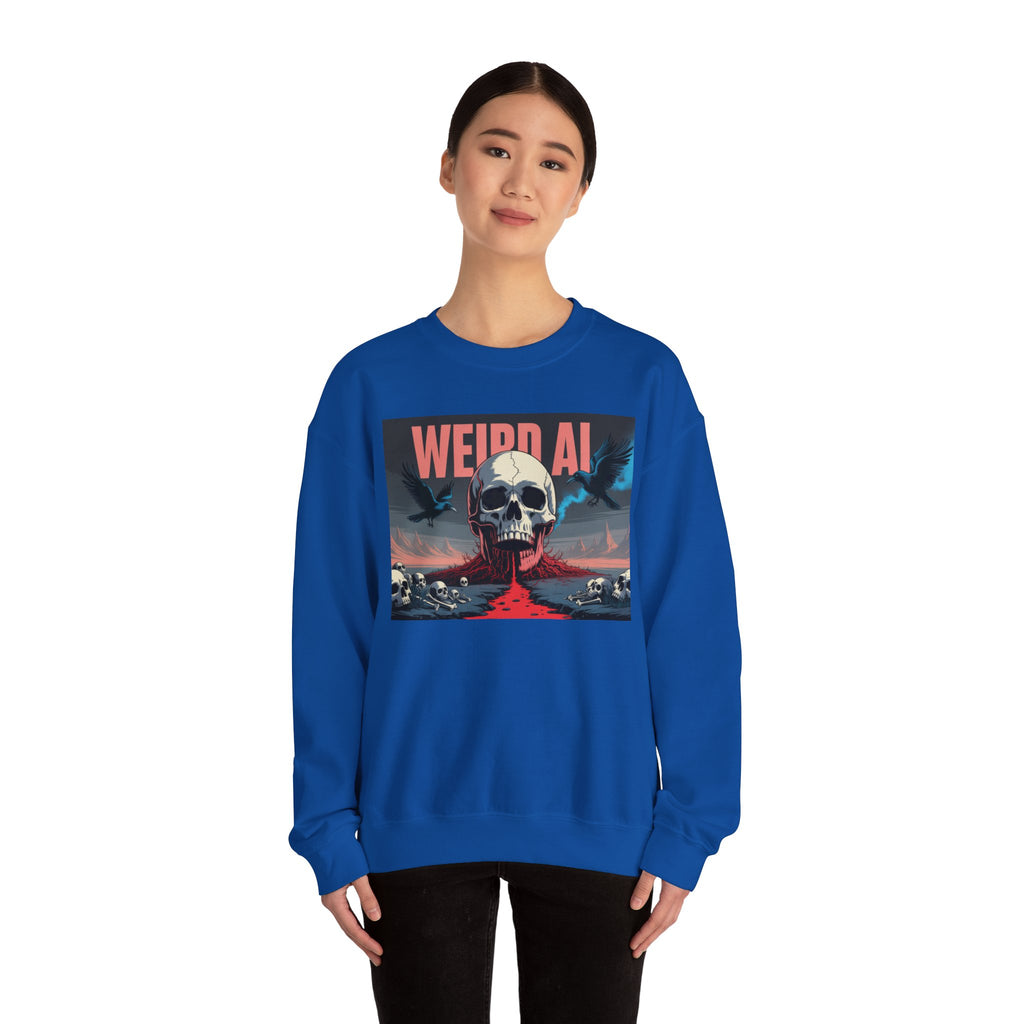 Weird AI  "Skeleton Volcano Edition” Unisex Heavy Blend™ Crewneck Sweatshirt