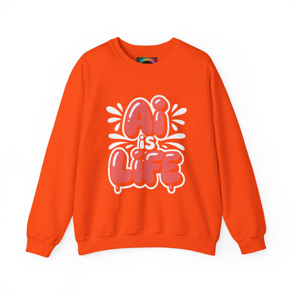 AI IS LIFE  " Neural Pop "  Unisex Heavy Blend™ Crewneck Sweatshirt