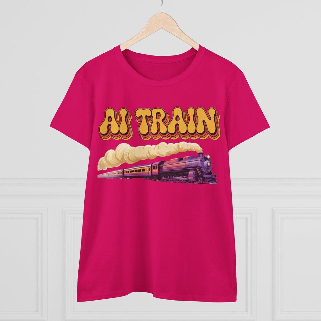 AI TRAIN  "Quantum Rail System" Women's Midweight Cotton Tee