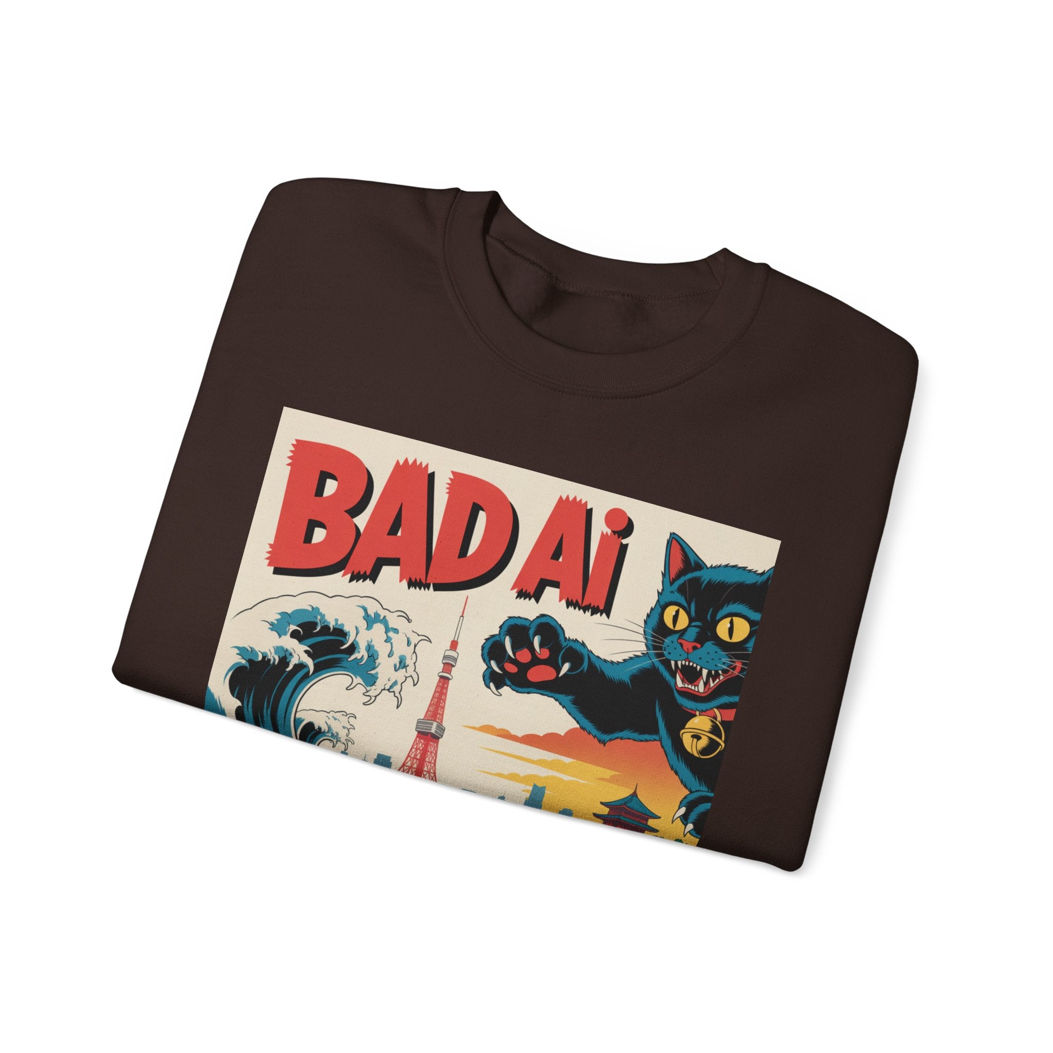 BAD AI  "Kaiju Kitty"  Unisex Heavy Blend™ Crewneck Sweatshirt
