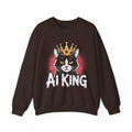 AI King  "Glitch Monarch" Unisex Heavy Blend™ Crewneck Sweatshirt