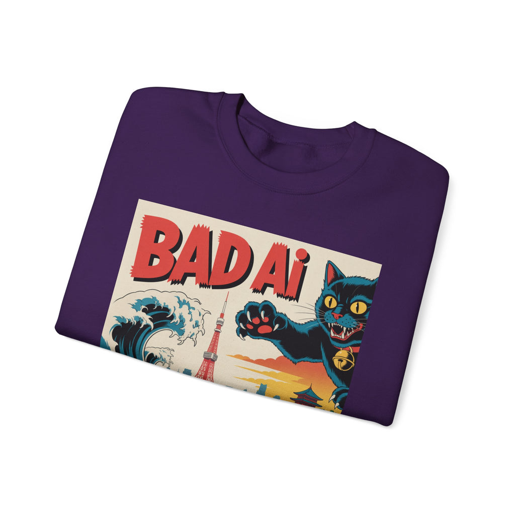 BAD AI  "Kaiju Kitty"  Unisex Heavy Blend™ Crewneck Sweatshirt
