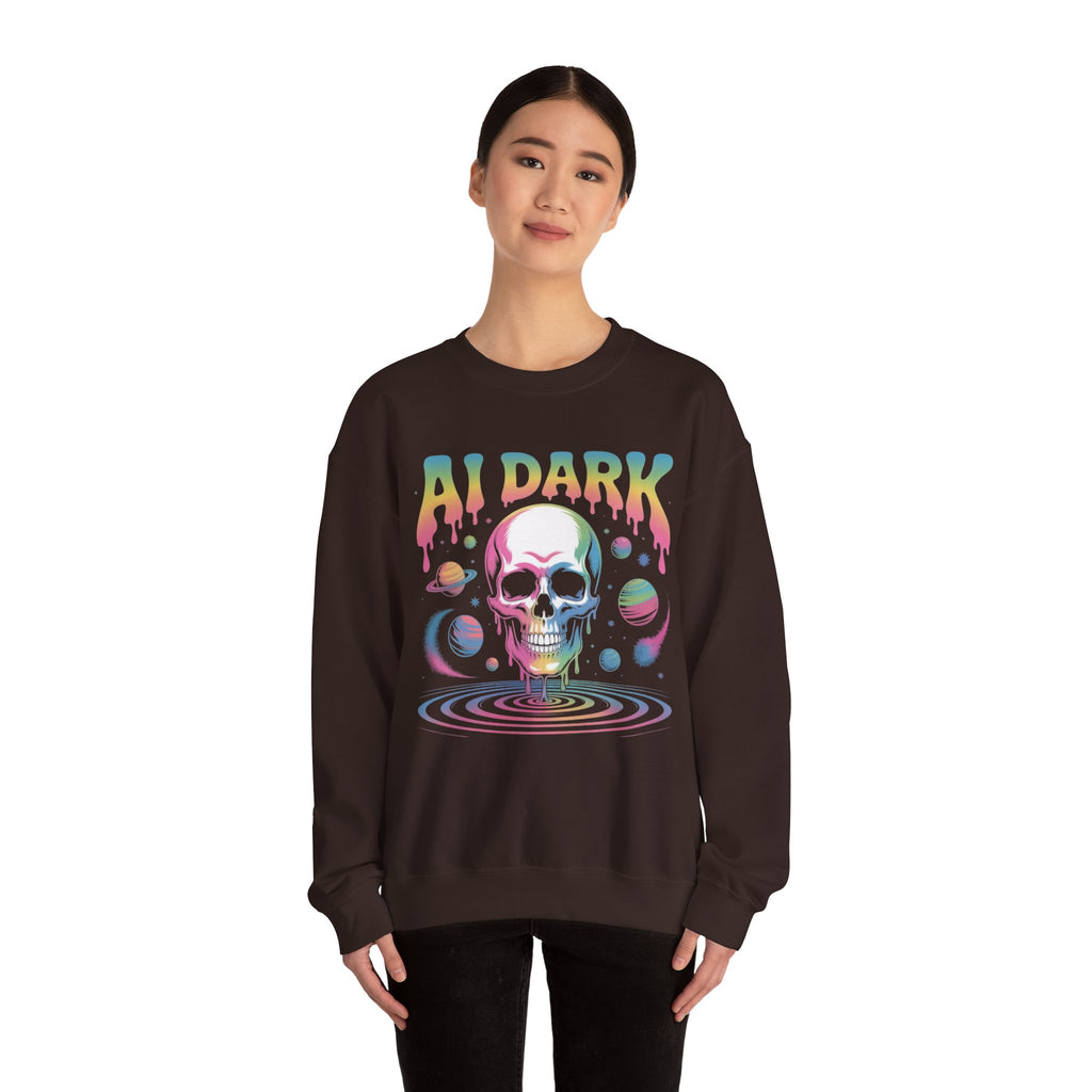 AI DARK “Death of Data” Unisex Heavy Blend™ Crewneck Sweatshirt
