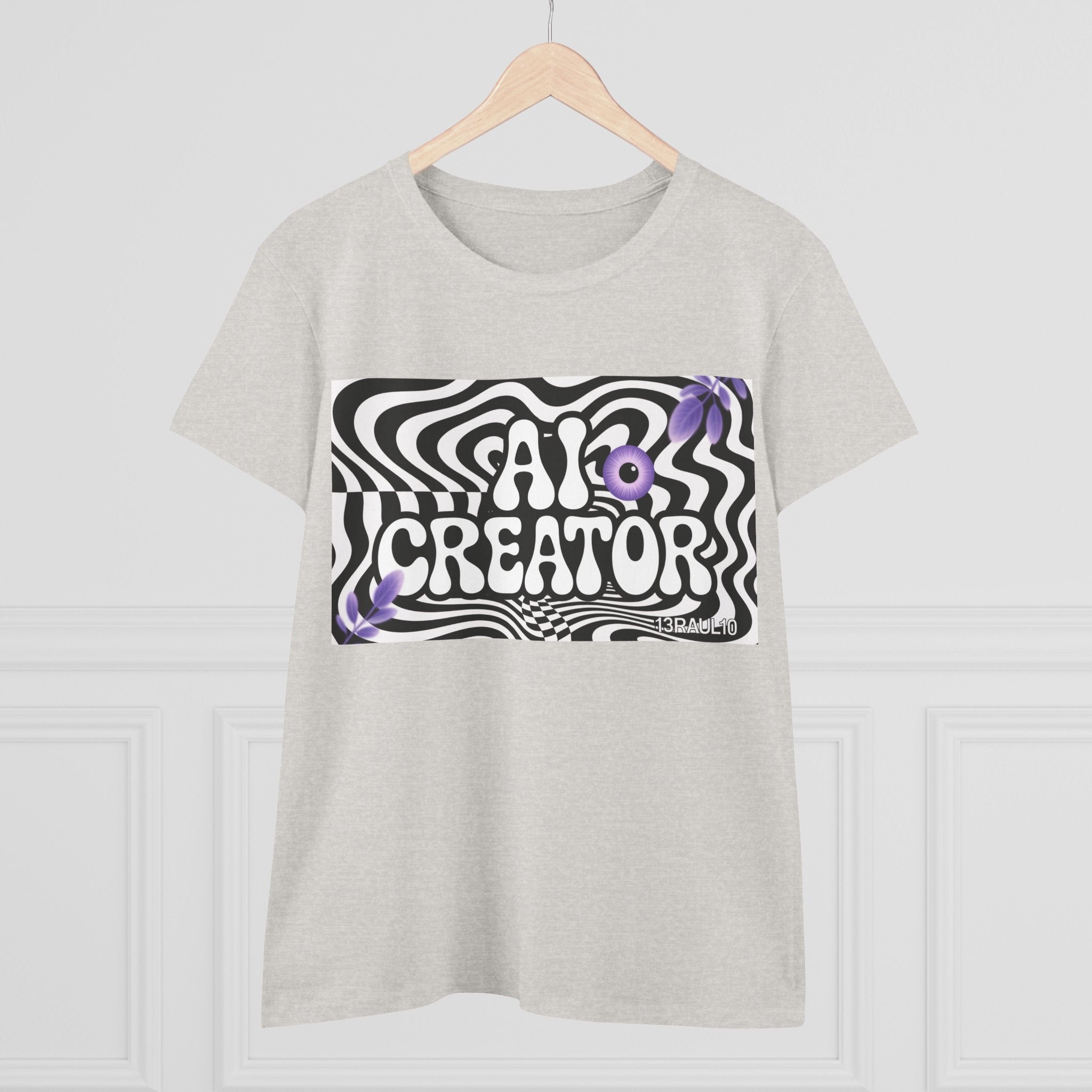 AI Creator  "Optic Loop" Women's Midweight Cotton Tee
