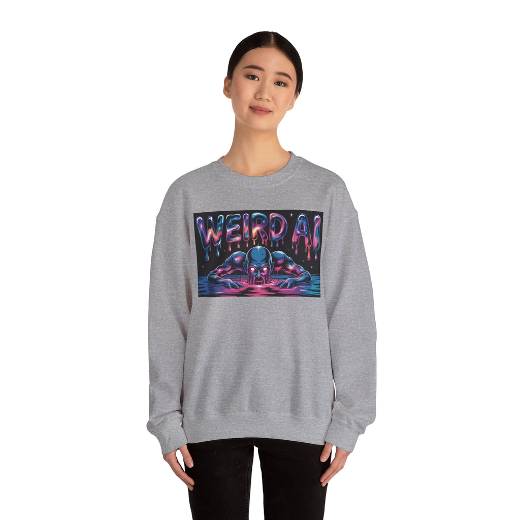 WEIRD AI  " Meltdown Matrix "  Unisex Heavy Blend™ Sweatshirt