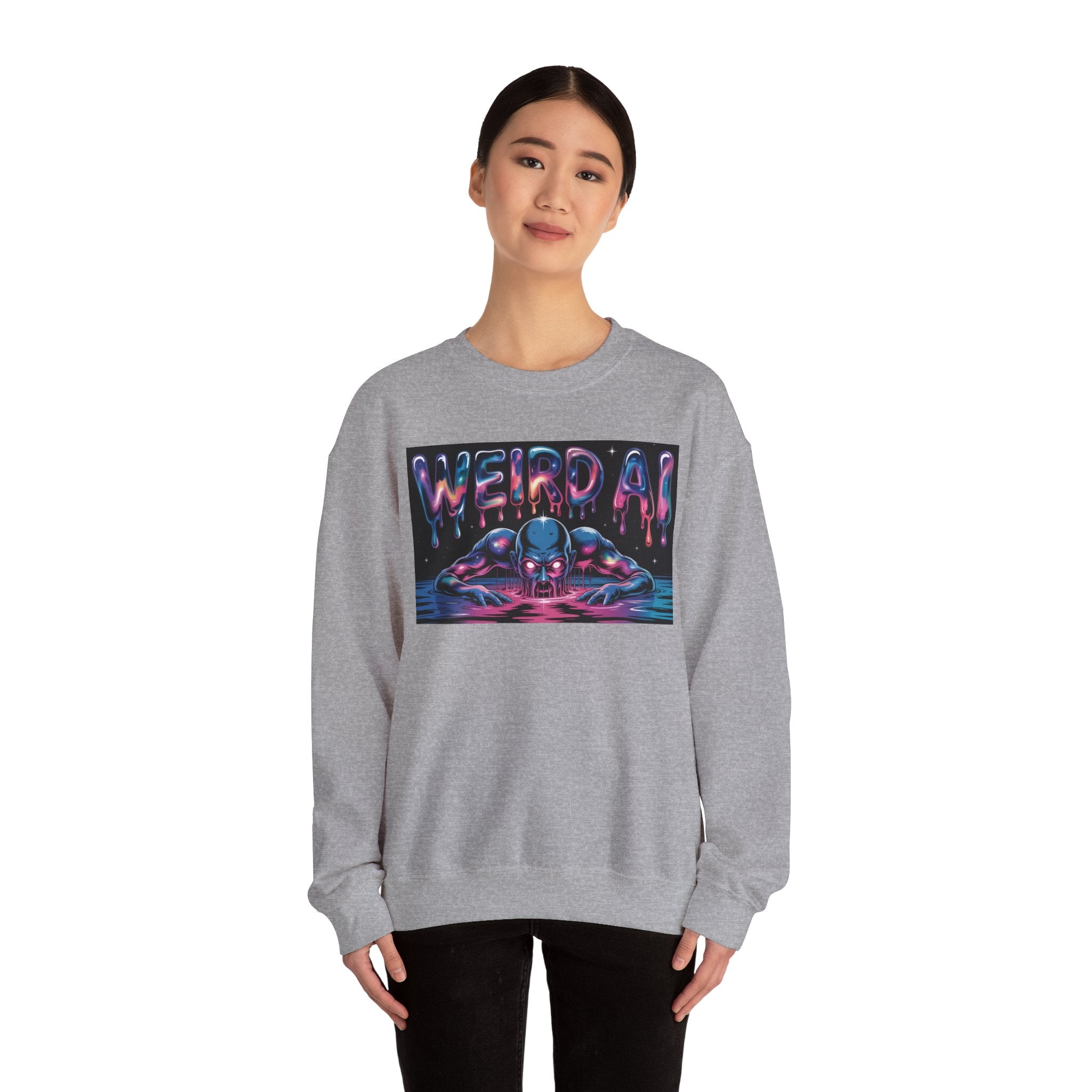 WEIRD AI  " Meltdown Matrix "  Unisex Heavy Blend™ Sweatshirt