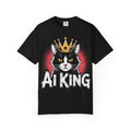 AI king ""Glitch Monarch"" Garment-Dyed T-shirt (Men)