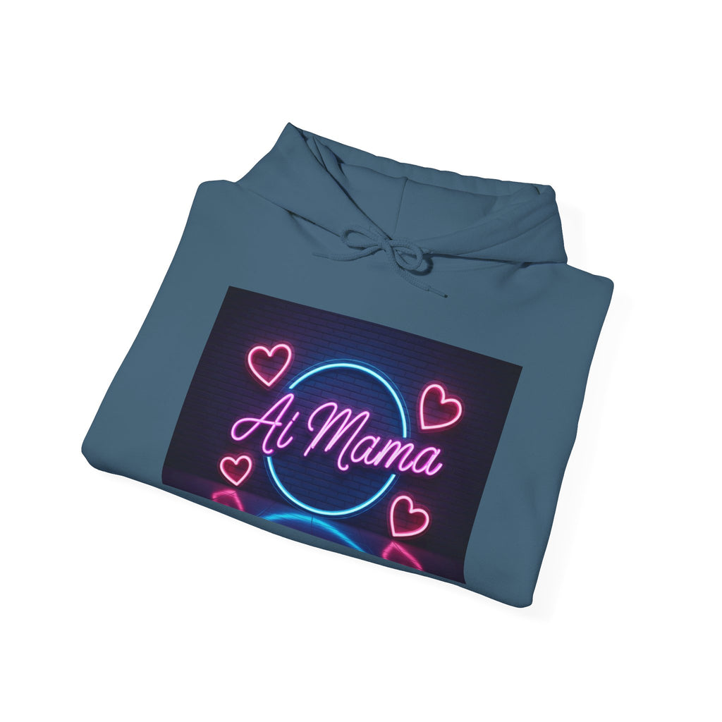 AI MAMA  “Electric Love Loop”  Unisex Heavy Blend™ Hooded Sweatshirt