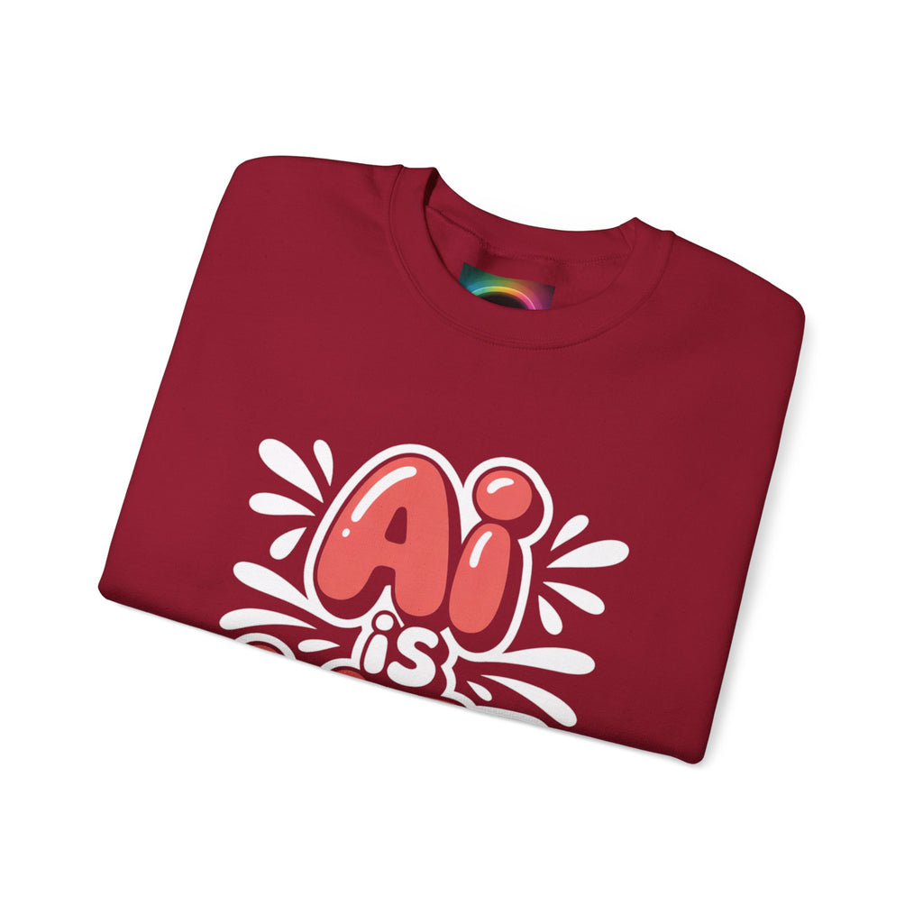 AI IS LIFE  " Neural Pop "  Unisex Heavy Blend™ Crewneck Sweatshirt