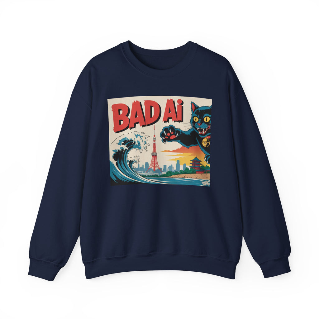 BAD AI  "Kaiju Kitty"  Unisex Heavy Blend™ Crewneck Sweatshirt