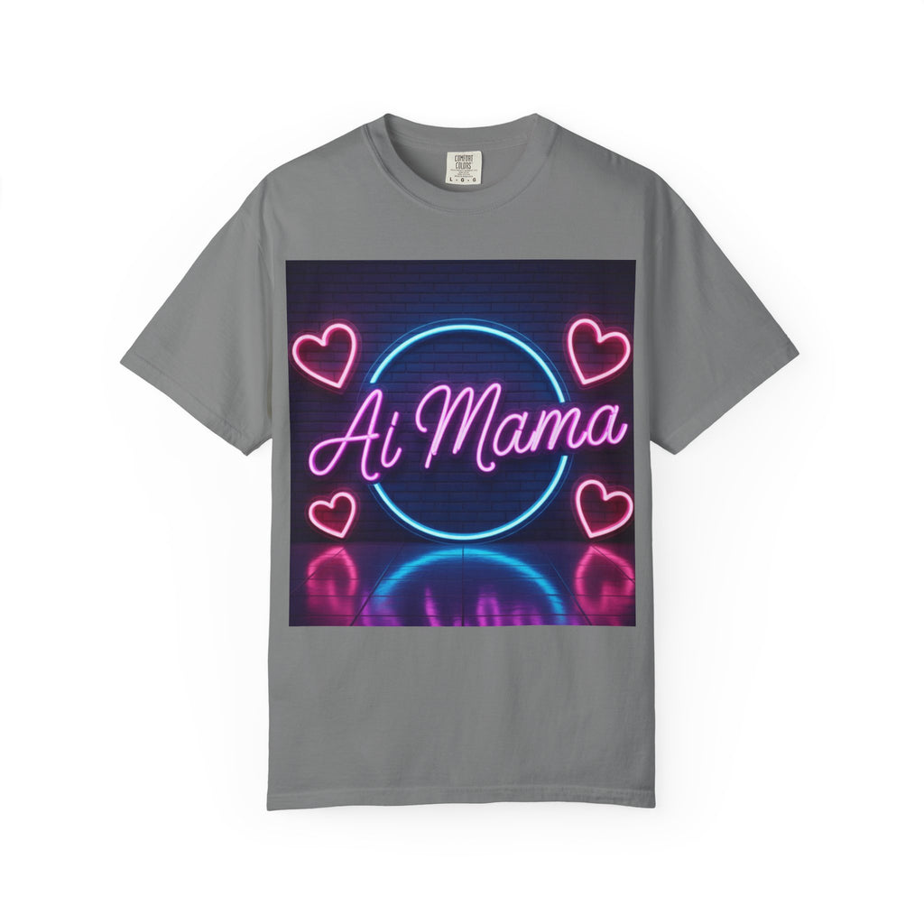 AI MAMA “Electric Love Loop” Unisex Garment-Dyed T-shirt