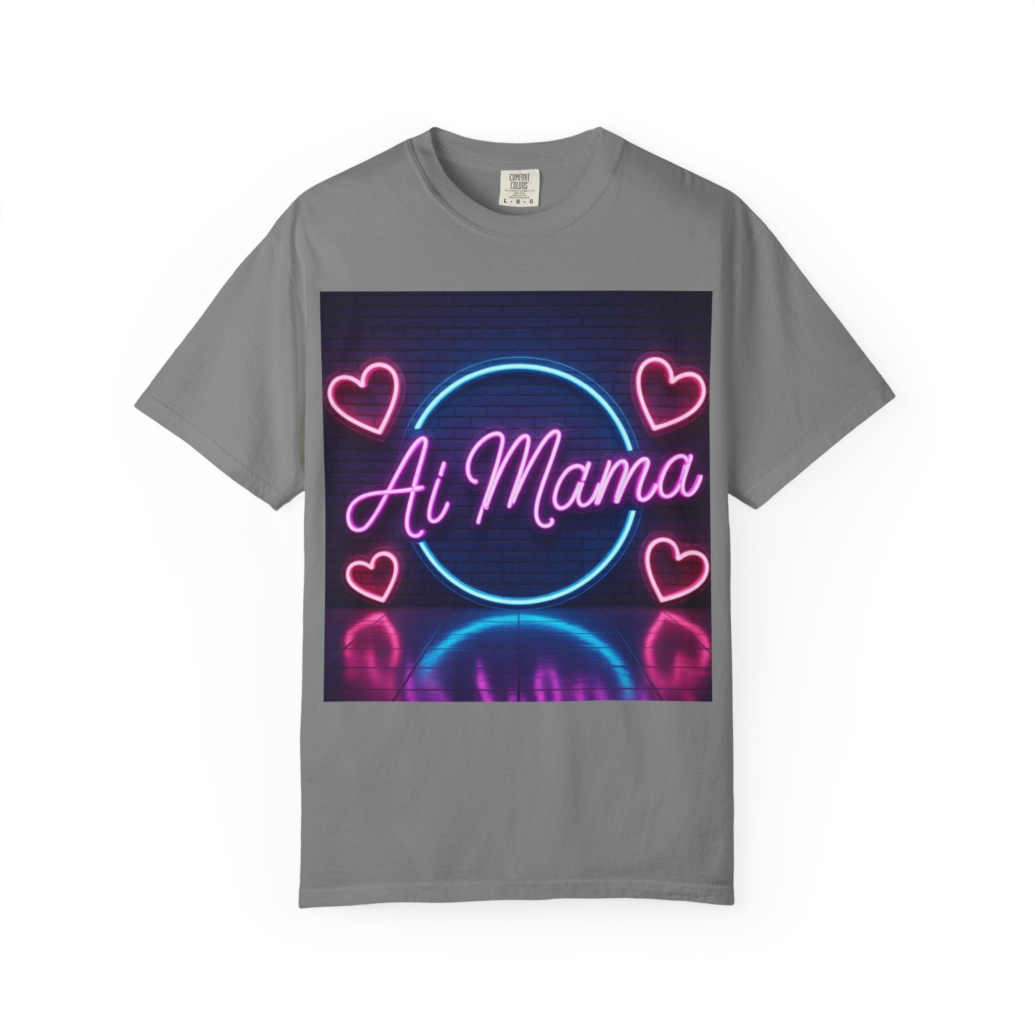 AI MAMA “Electric Love Loop” Unisex Garment-Dyed T-shirt