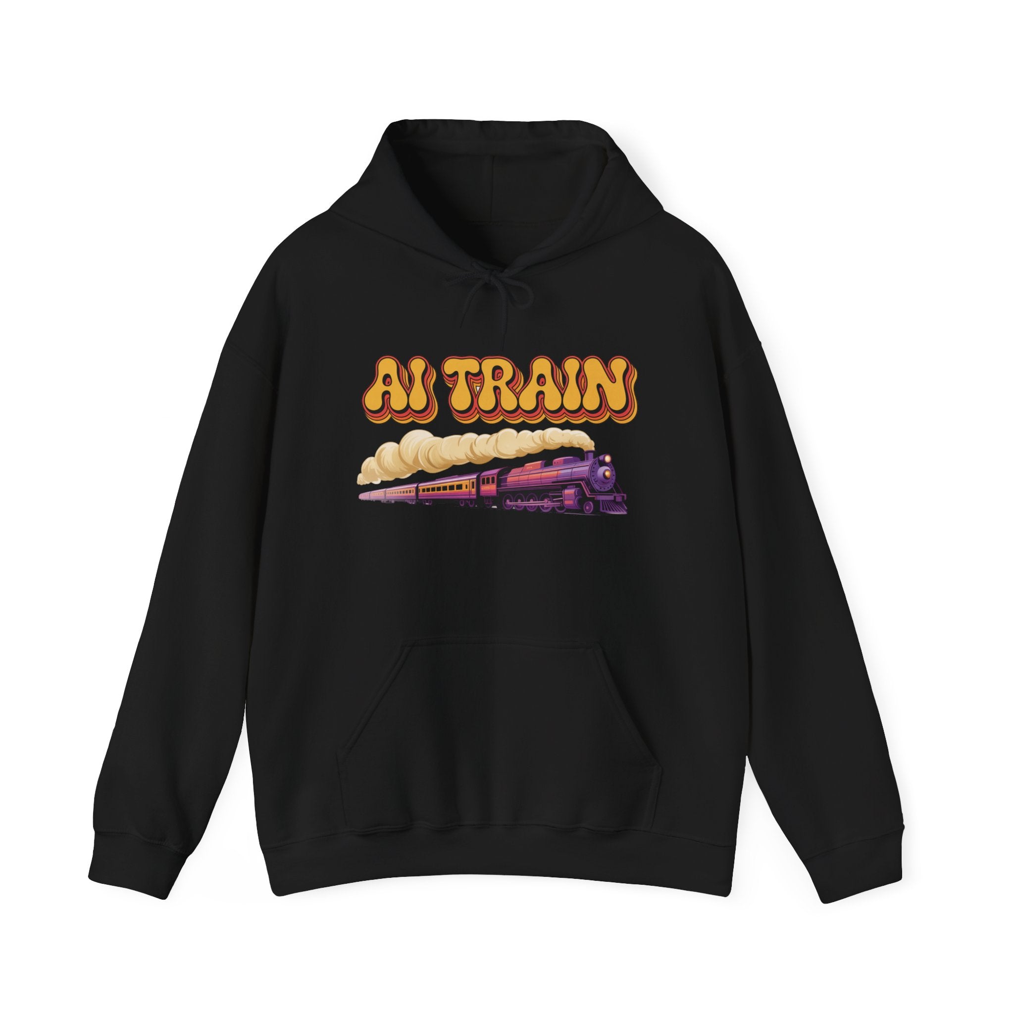 AI TRAIN  "Quantum Rail System" Unisex Heavy Blend™ Hooded Sweatshirt