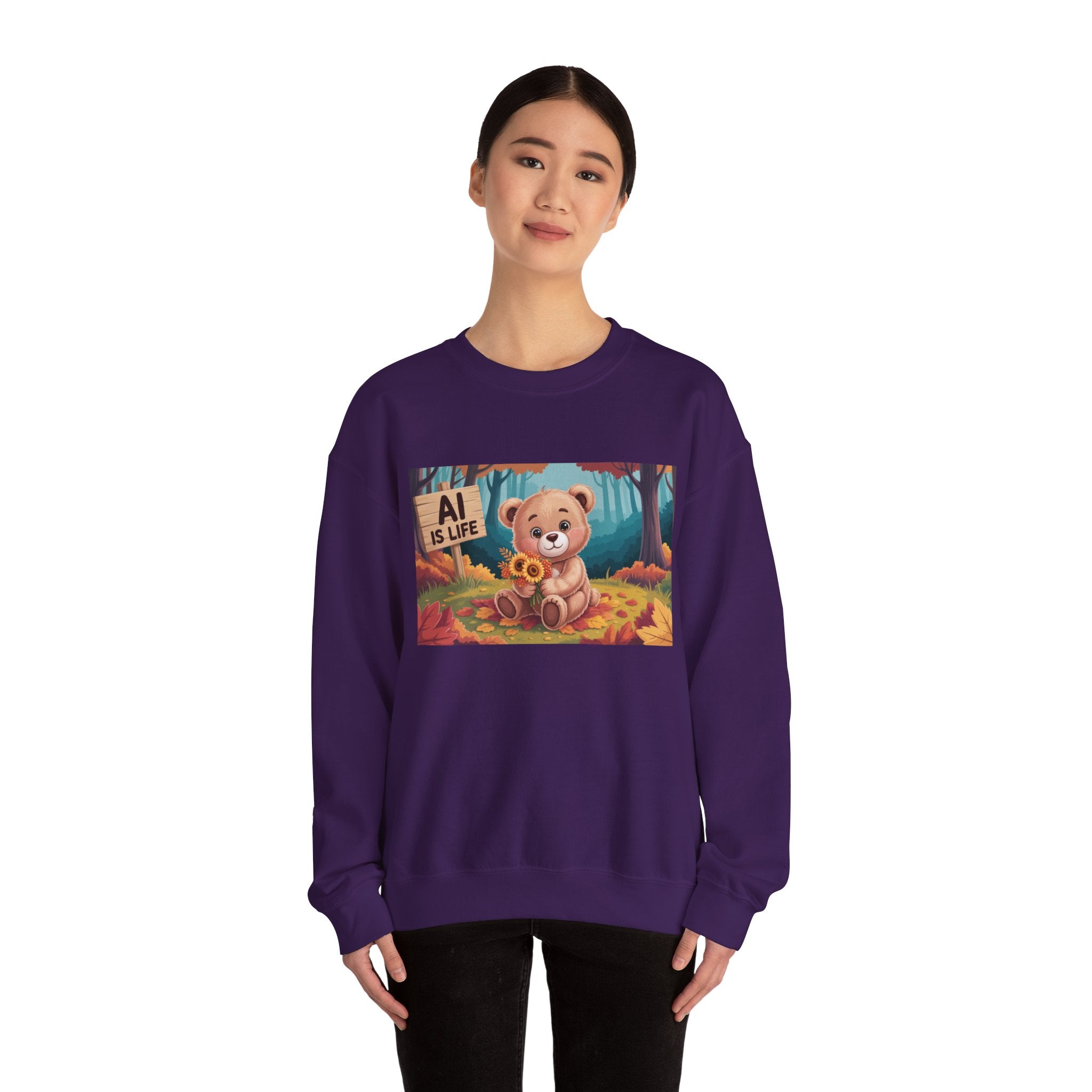 AI IS LIFE  " Cuddle Code "   Unisex Heavy Blend™ Crewneck Sweatshirt