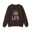 AI IS LIFE " Neon Circuit " Unisex Heavy Blend™ Crewneck Sweatshirt