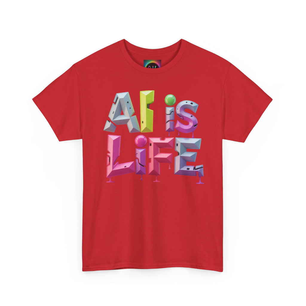 AI is LIFE "GRAFFITI DIMENSION" Colorful 3D Typography T-shirt