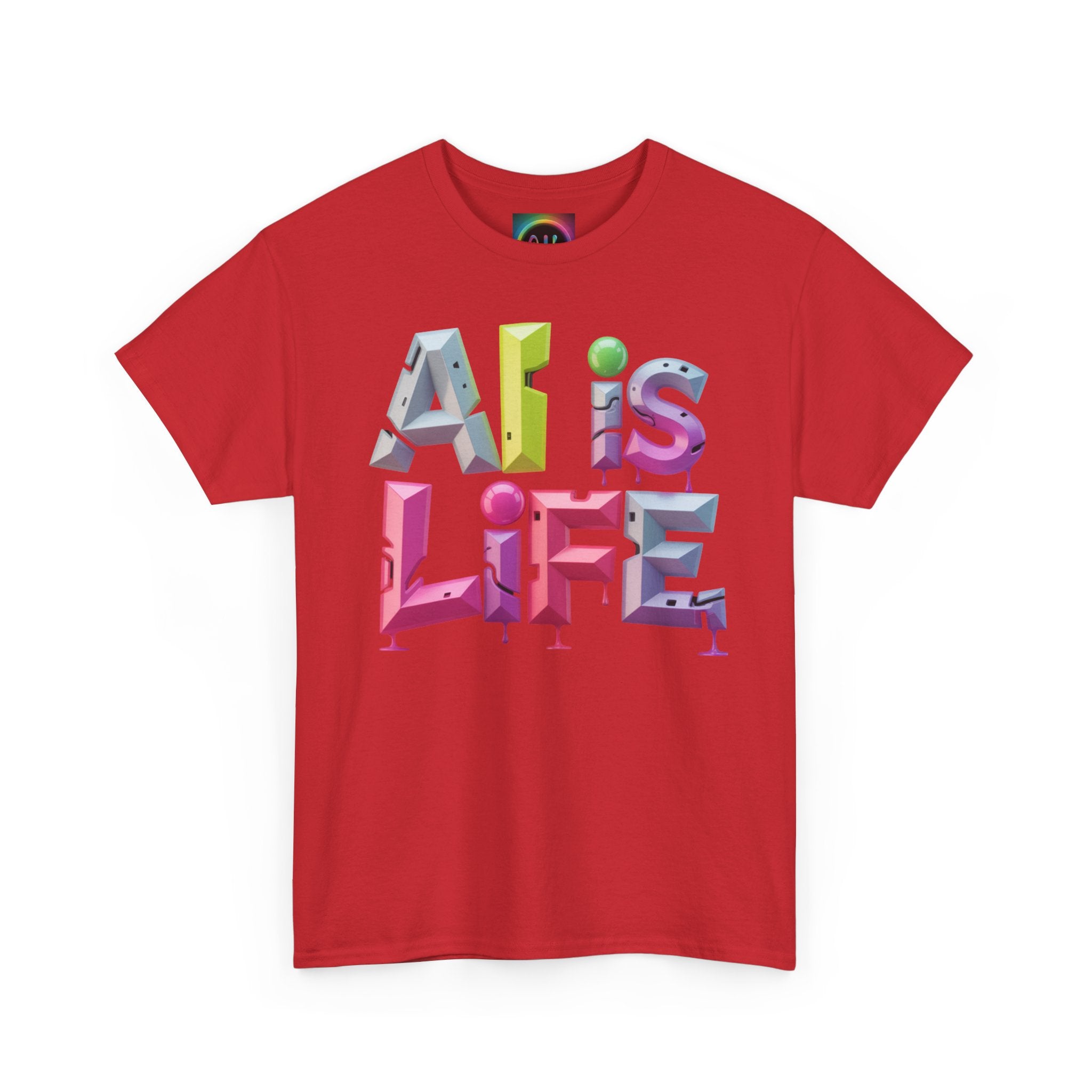 AI is LIFE "GRAFFITI DIMENSION" Colorful 3D Typography T-shirt
