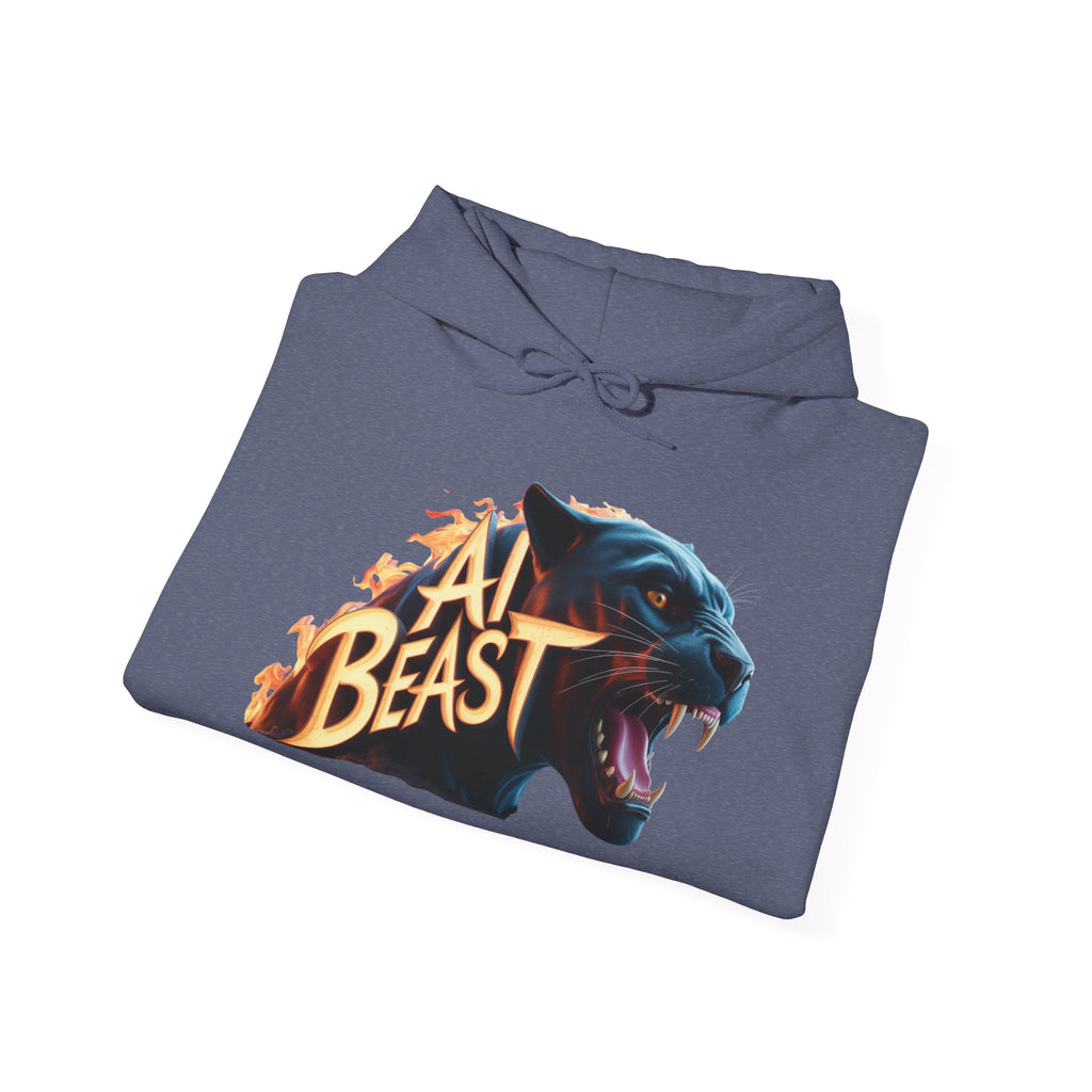 AI BEAST  "Wildfire Algorithm" Unisex Heavy Blend™ Hooded Sweatshirt