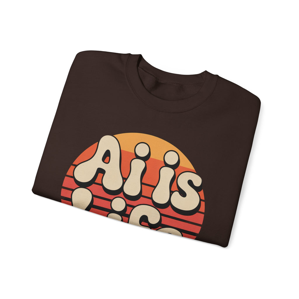 AI is Life "SUNSET CIRCUITRY" Unisex Heavy Blend™ Crewneck Sweatshirt