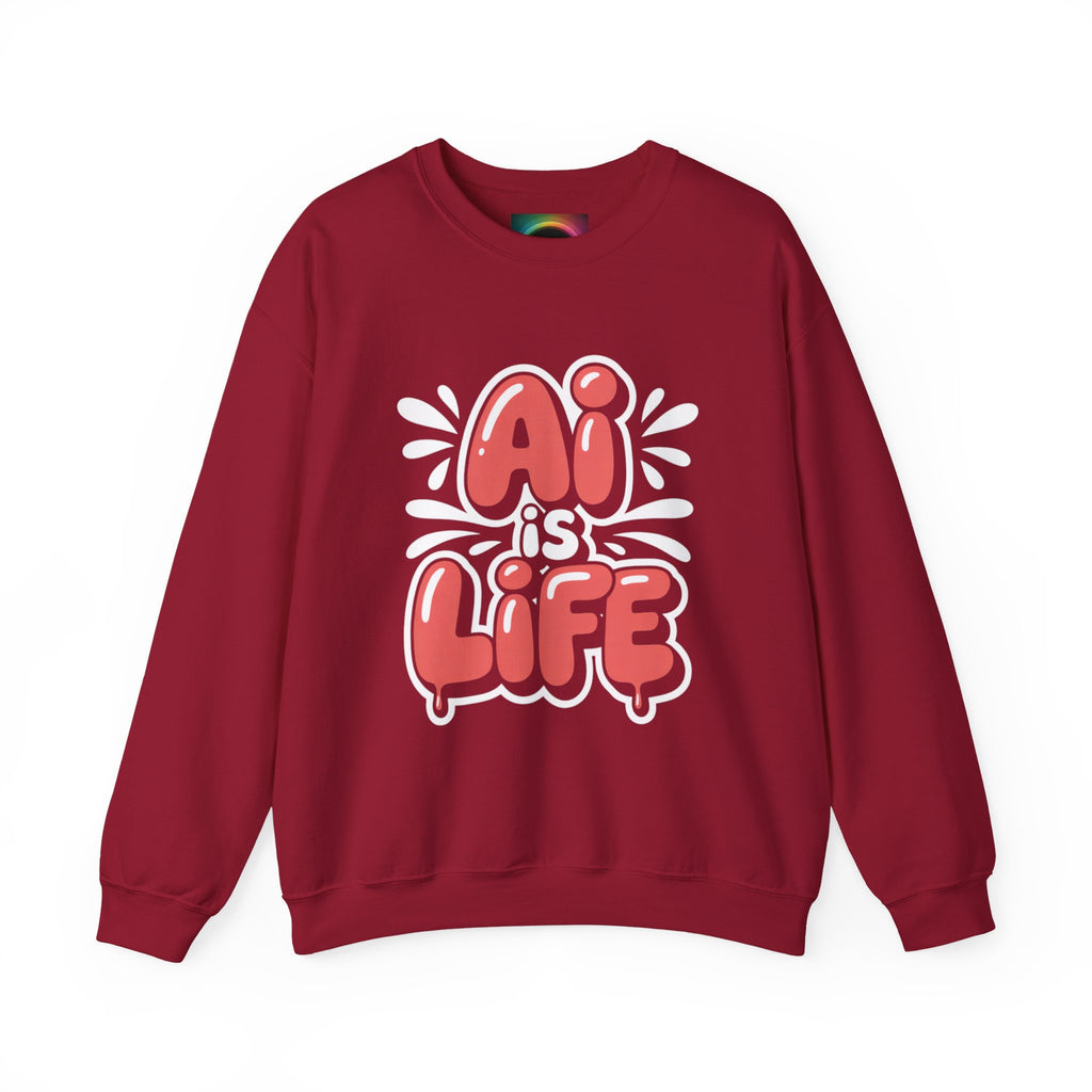 AI IS LIFE  " Neural Pop "  Unisex Heavy Blend™ Crewneck Sweatshirt