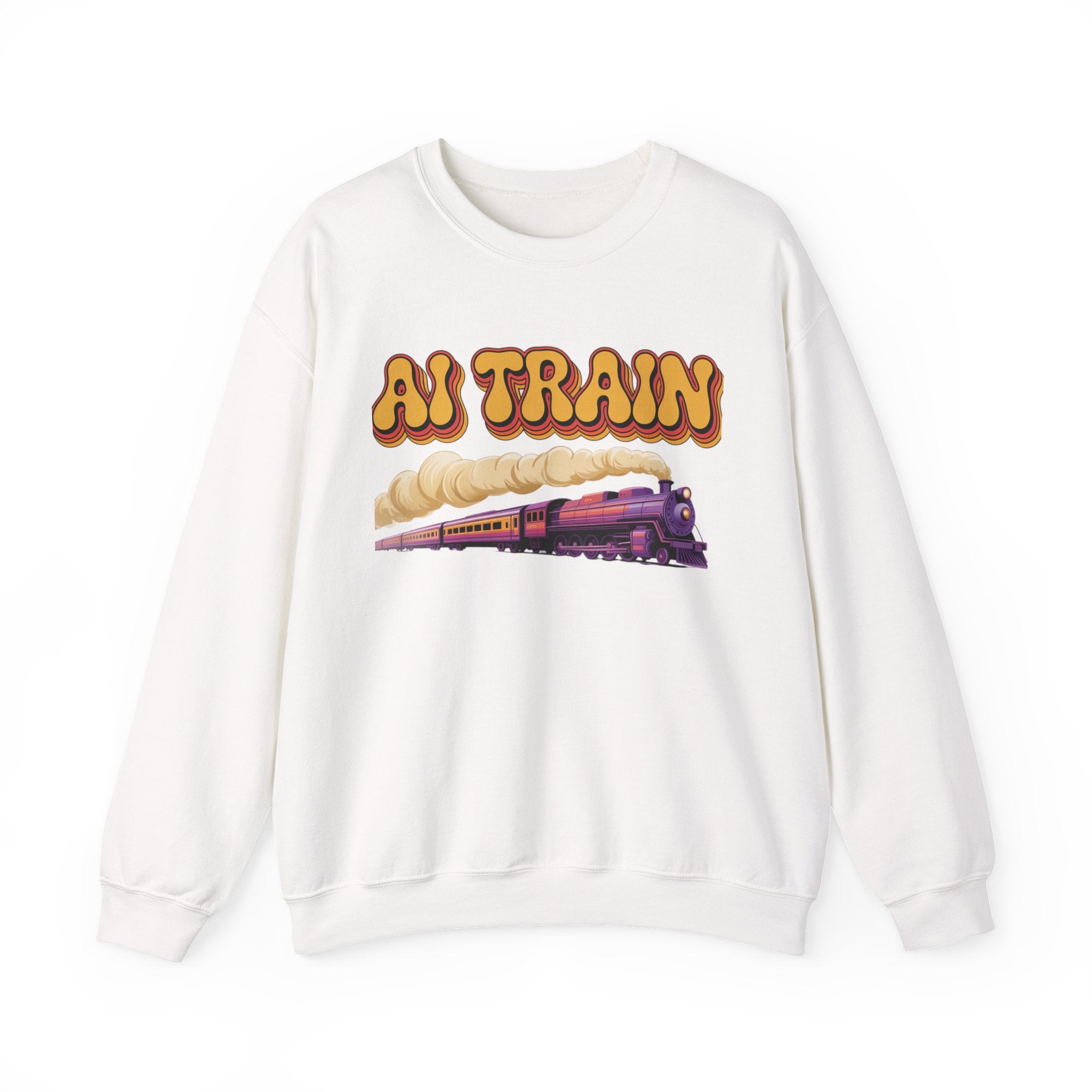 AI TRAIN  "Quantum Rail System" Unisex Heavy Blend™ Crewneck Sweatshirt