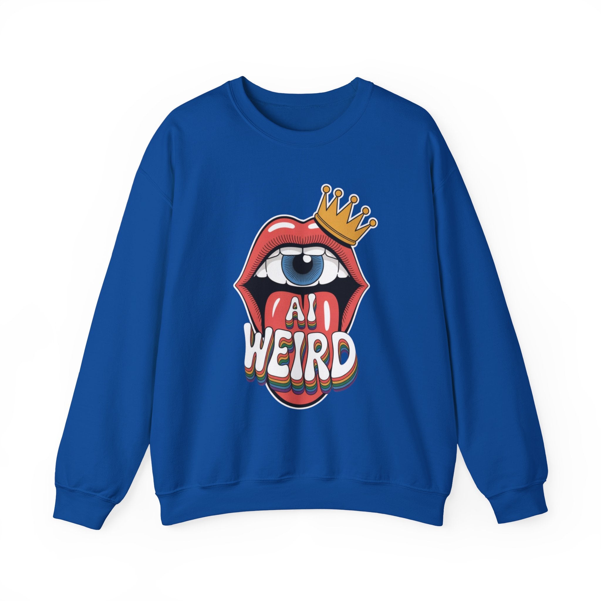 Ai Weird  "Royal Oddbyte" Unisex Heavy Blend™ Crewneck Sweatshirt