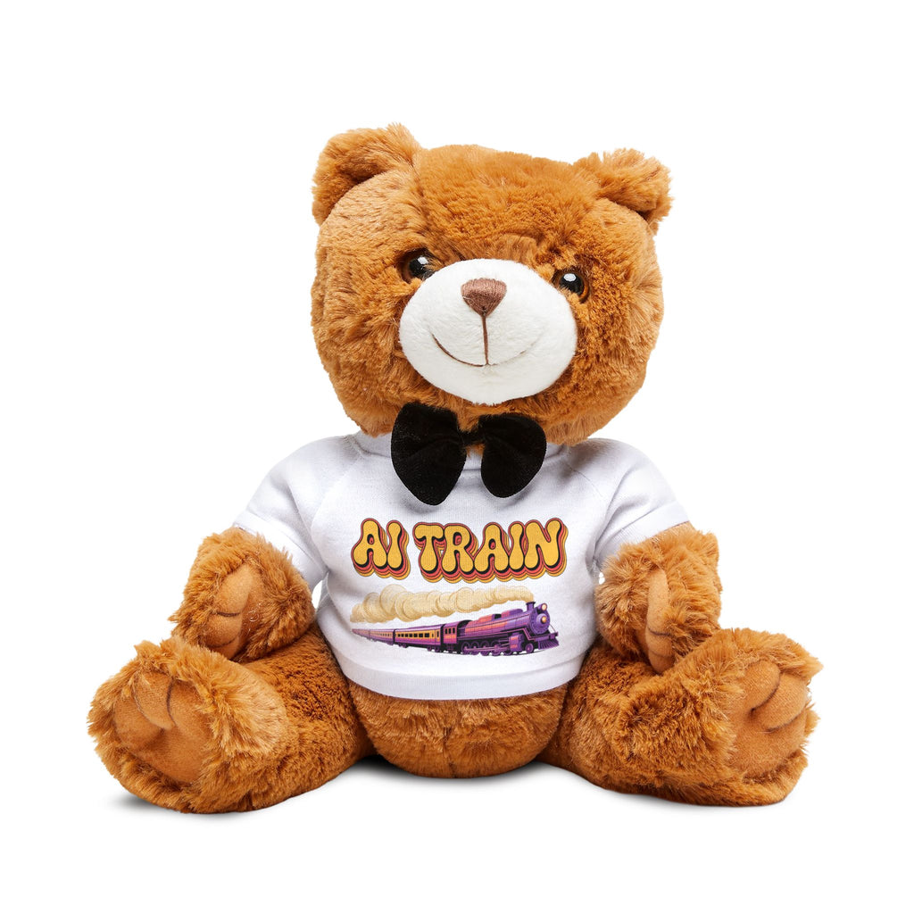 AI Train "Quantum Rail" of Teddy Bear with T-Shirt