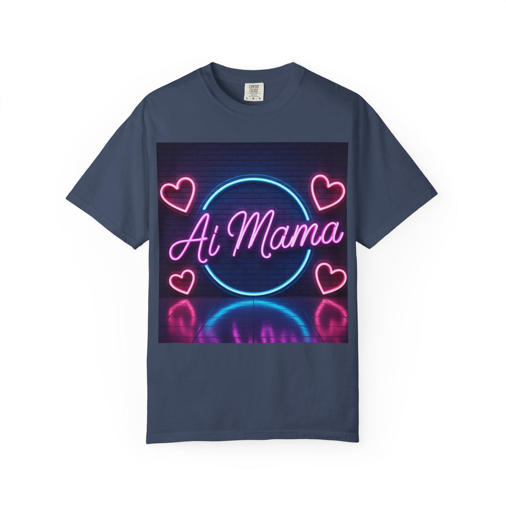 AI MAMA “Electric Love Loop” Unisex Garment-Dyed T-shirt